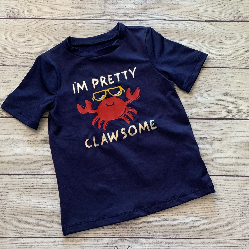 Cat & Jack Navy Crab Rashguard Size 3T